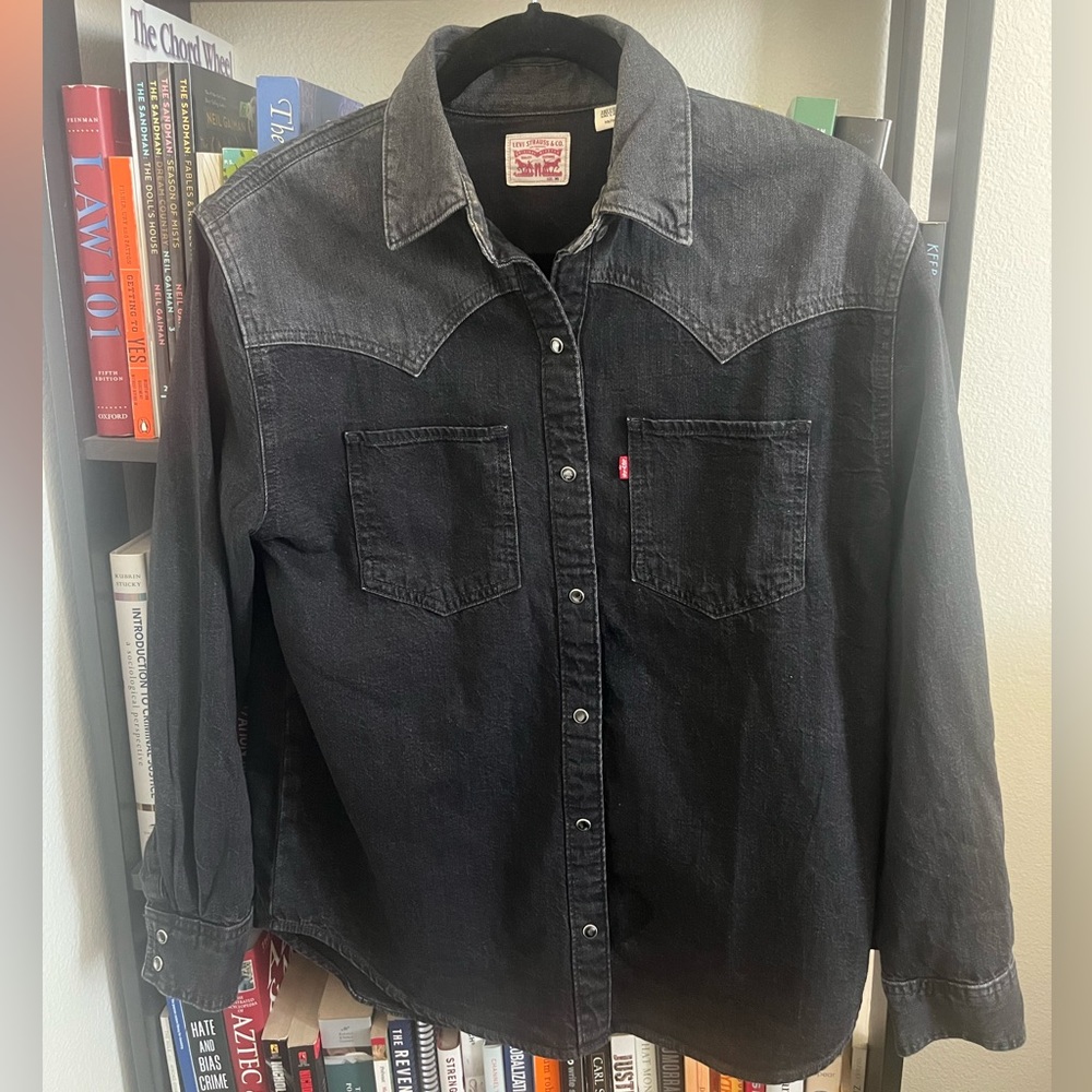 Levi’s Teodora Western Two Toned Snap Front Denim Shirt S